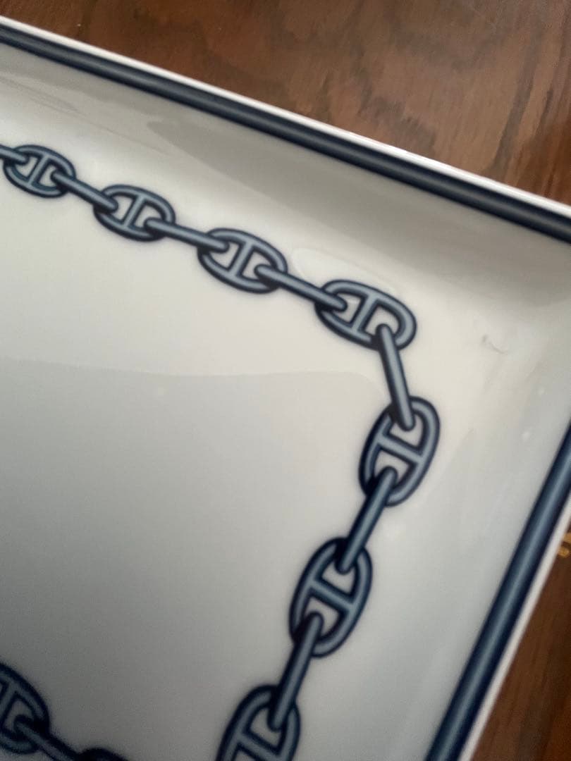 未使用　エルメス　シェーヌダンクルスクエアプレート皿