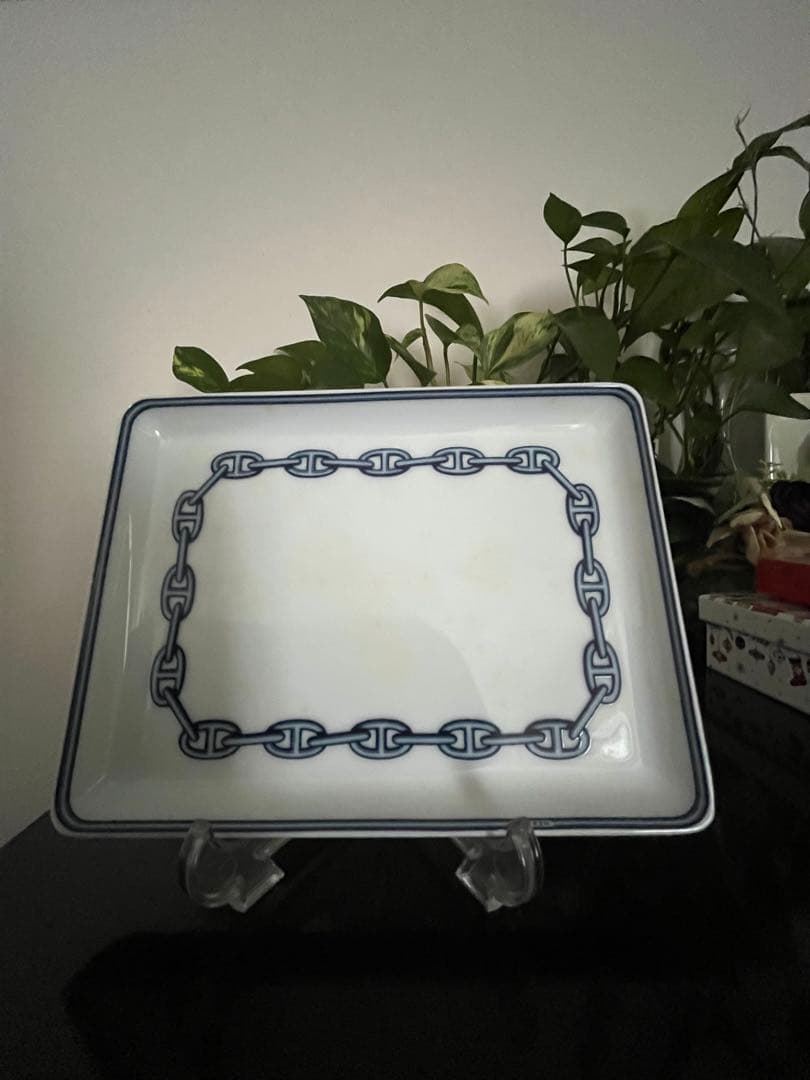 未使用　エルメス　シェーヌダンクルスクエアプレート皿