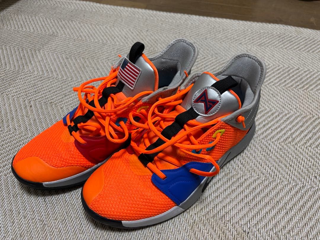 Nike PG 3 NASA バスケットボールシューズ オレンジ