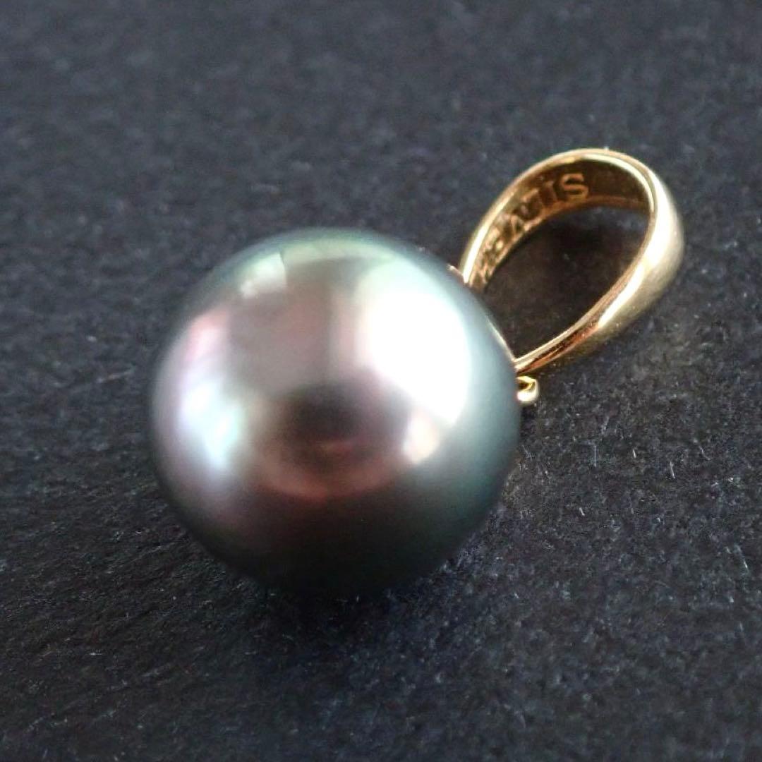 南洋黒蝶真珠 ネックレス SV925 ヘマタイト 9mmブラックパールネックレス