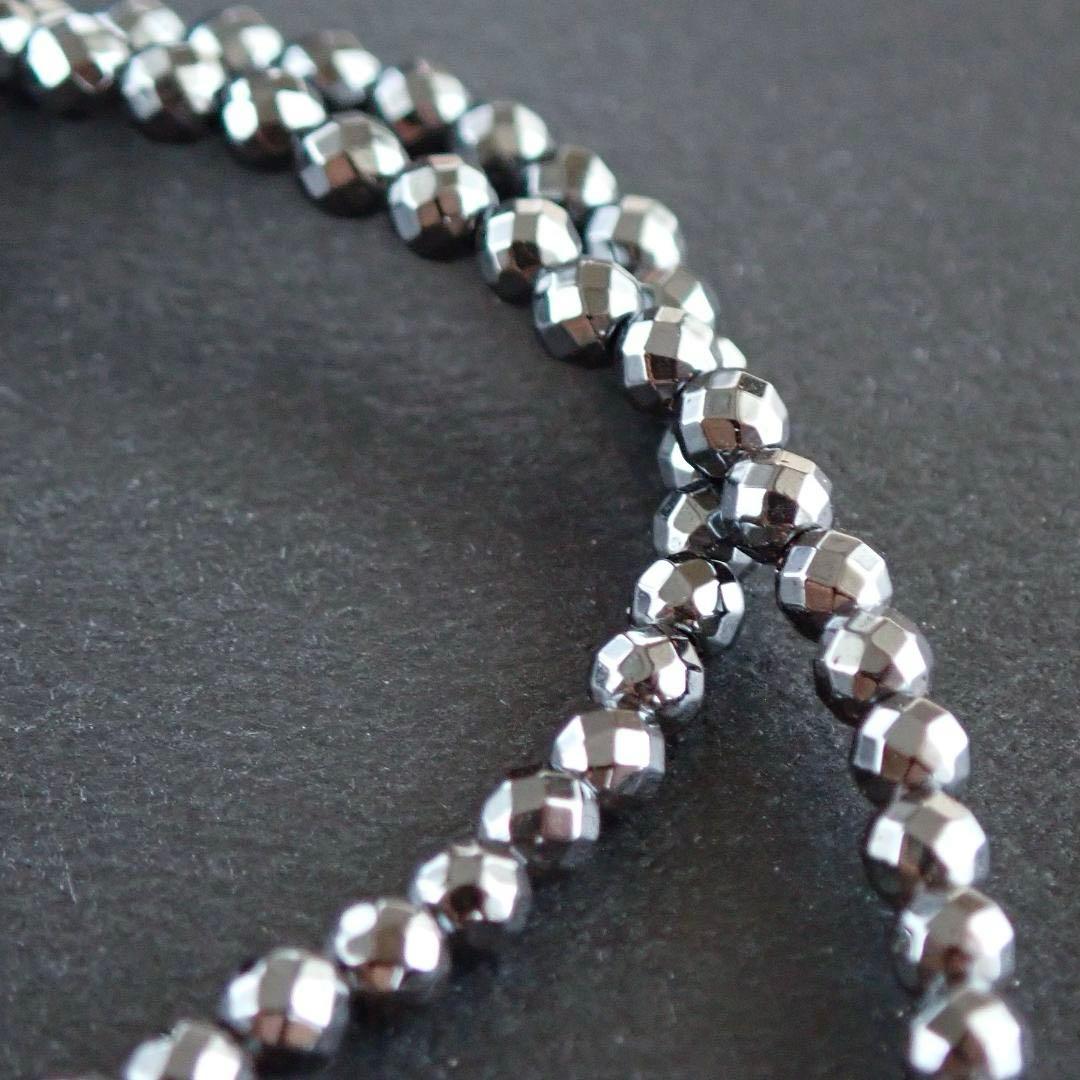 南洋黒蝶真珠 ネックレス SV925 ヘマタイト 9mmブラックパールネックレス