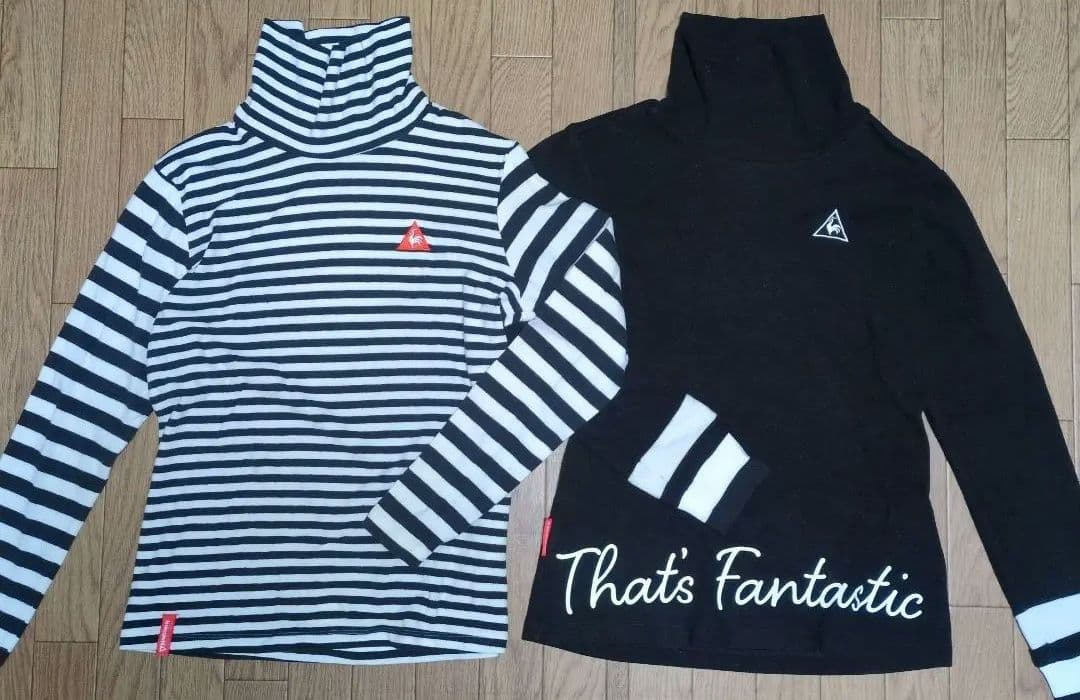 Le Coq Sportif ゴルフウェア 黒×白 コーデセット／サイズ7（S）