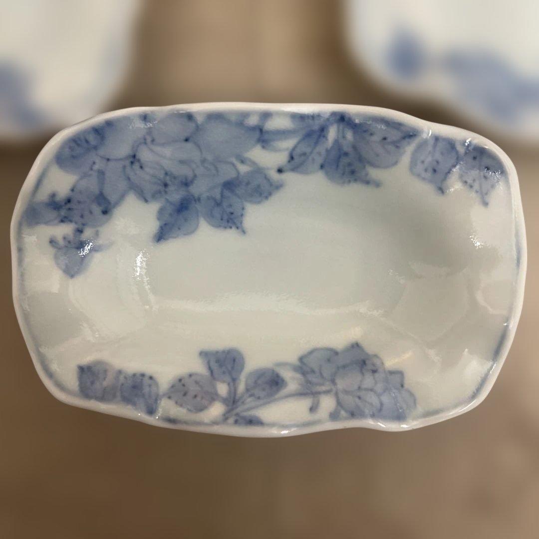 うつわ藍水　薔薇の花の小皿　5枚