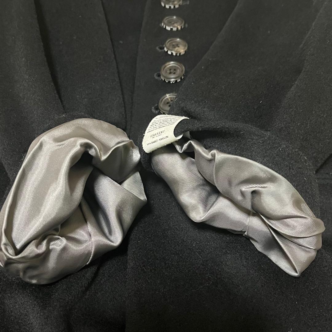 ✨美品✨SHAREEF カシミア混 6B チェスターコート 黒 ゆったりめ 1