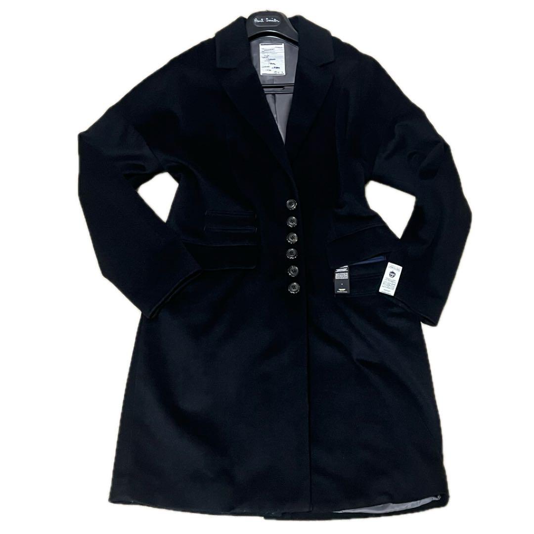 ✨美品✨SHAREEF カシミア混 6B チェスターコート 黒 ゆったりめ 1