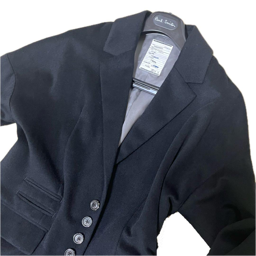 ✨美品✨SHAREEF カシミア混 6B チェスターコート 黒 ゆったりめ 1