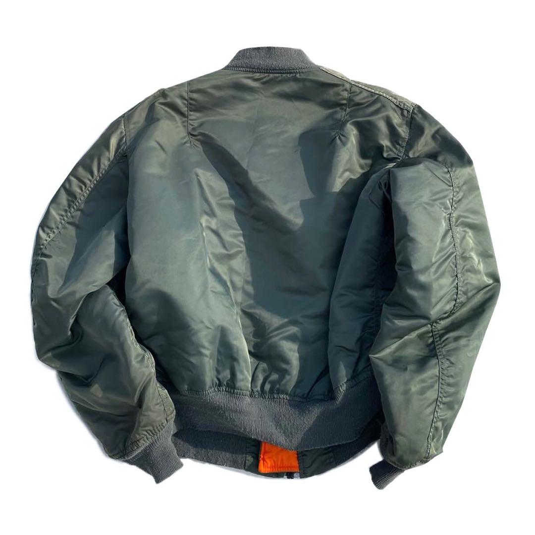 【90s】USA製 ALPHA MA-1 フライトジャケット カーキ L