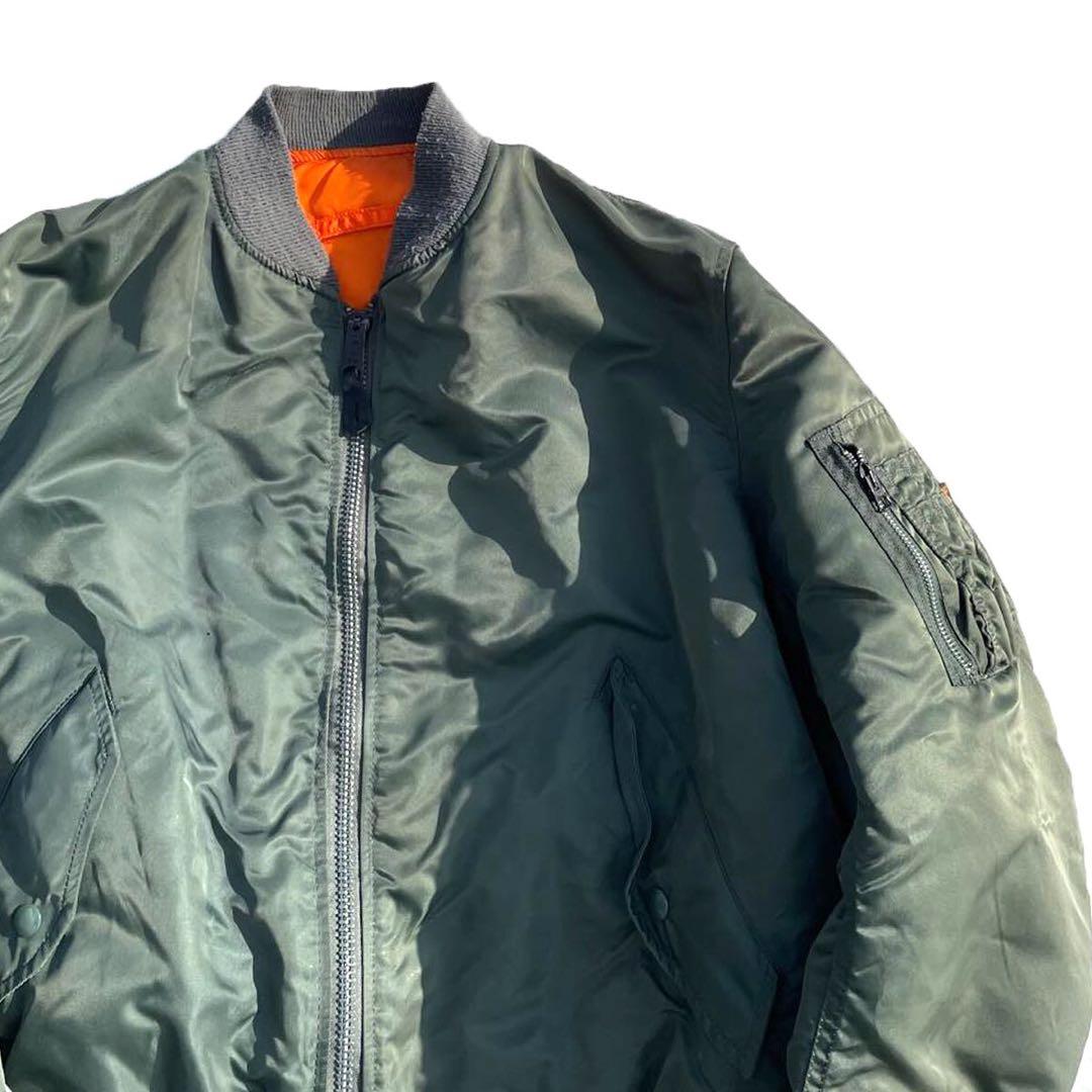 【90s】USA製 ALPHA MA-1 フライトジャケット カーキ L