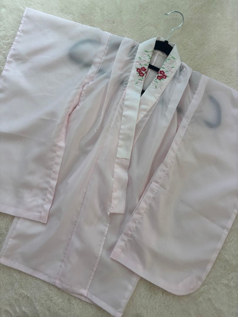 七五三用 花柄 ピンク 着物セット