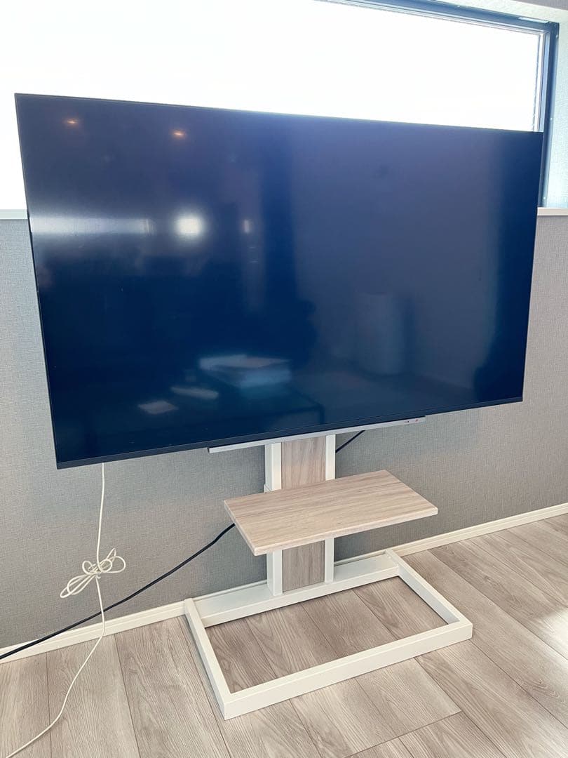 ハヤミ工産 テレビスタンド 65v型まで対応 ホワイト KF-260W