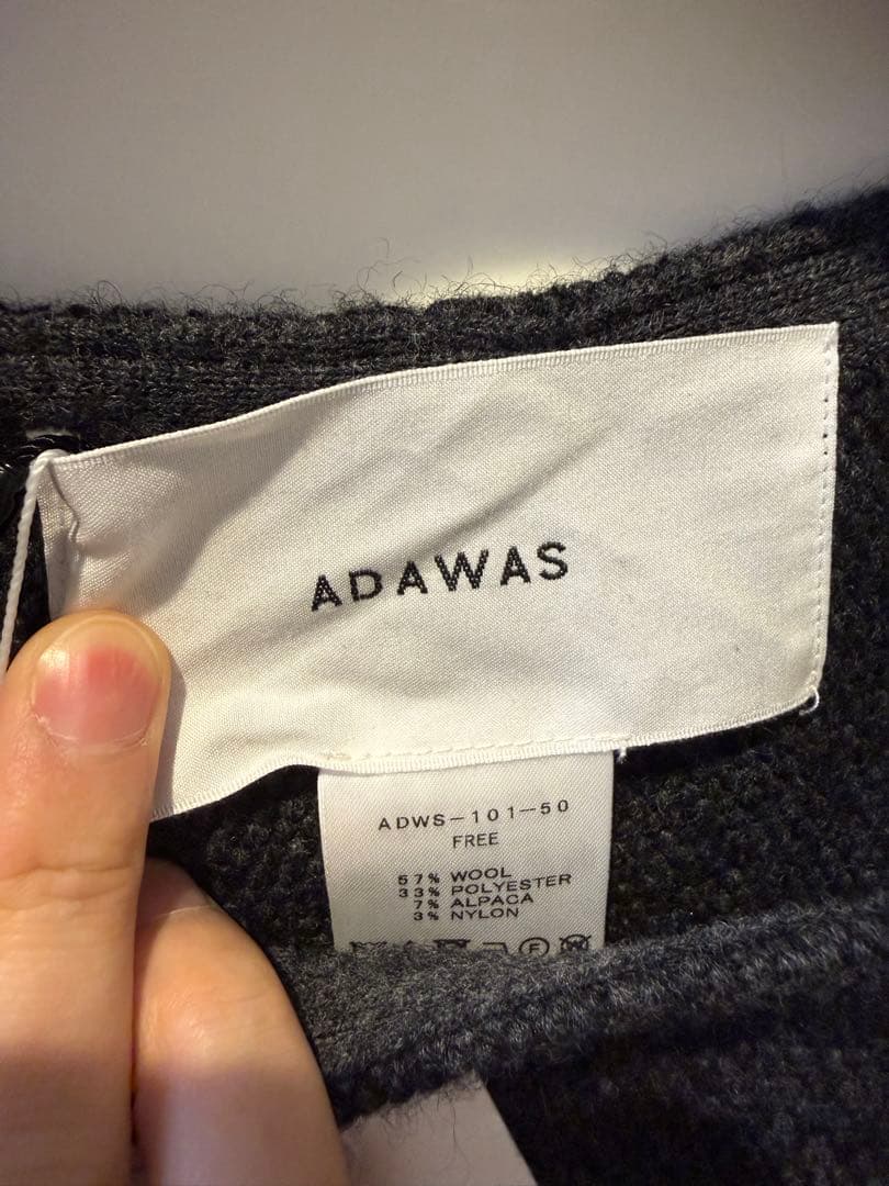 未使用ADAWAS ポンチョ グレー・ブラウン フリー