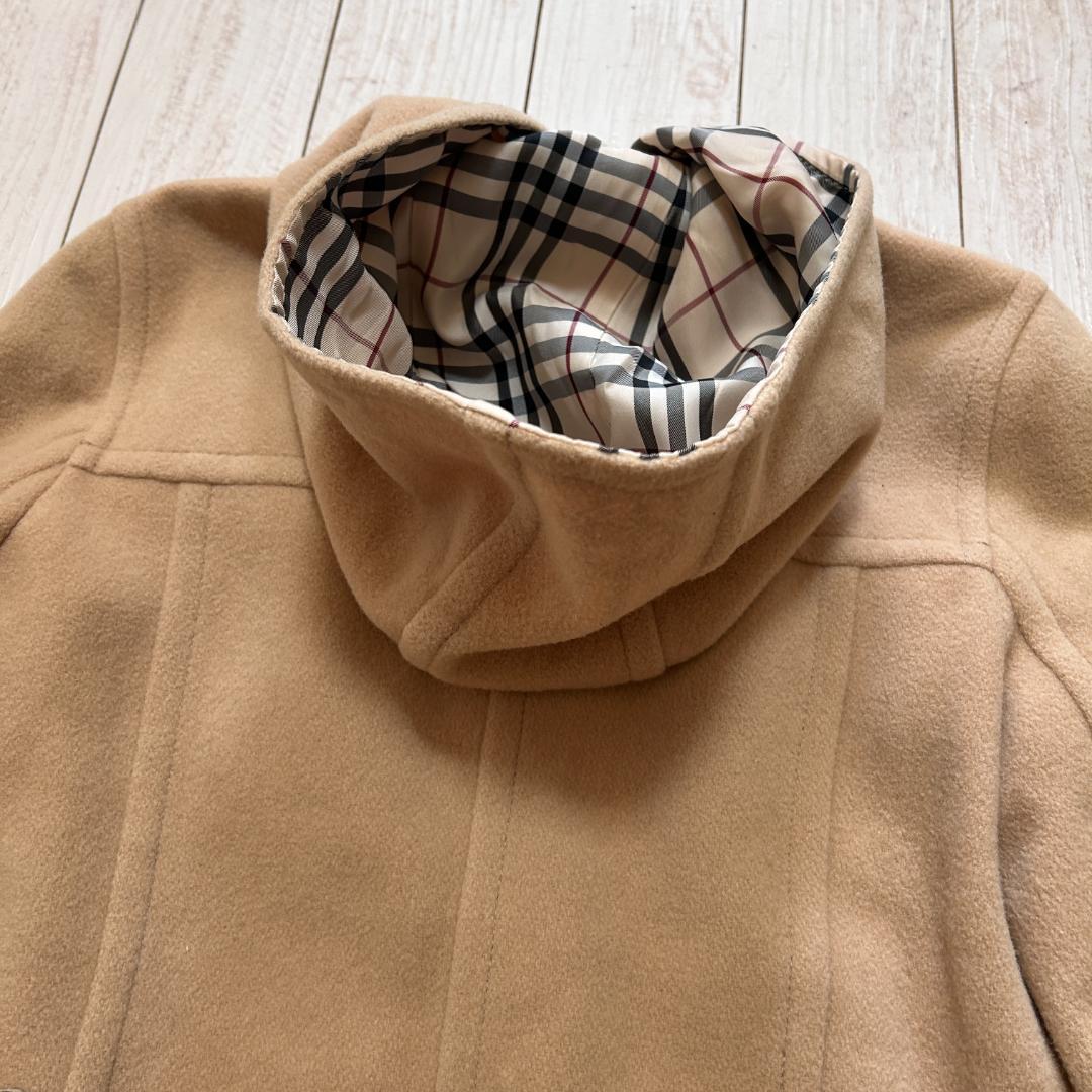 バーバリー ノバチェック フーデッドコート ショート丈 ホースロゴ 40 L