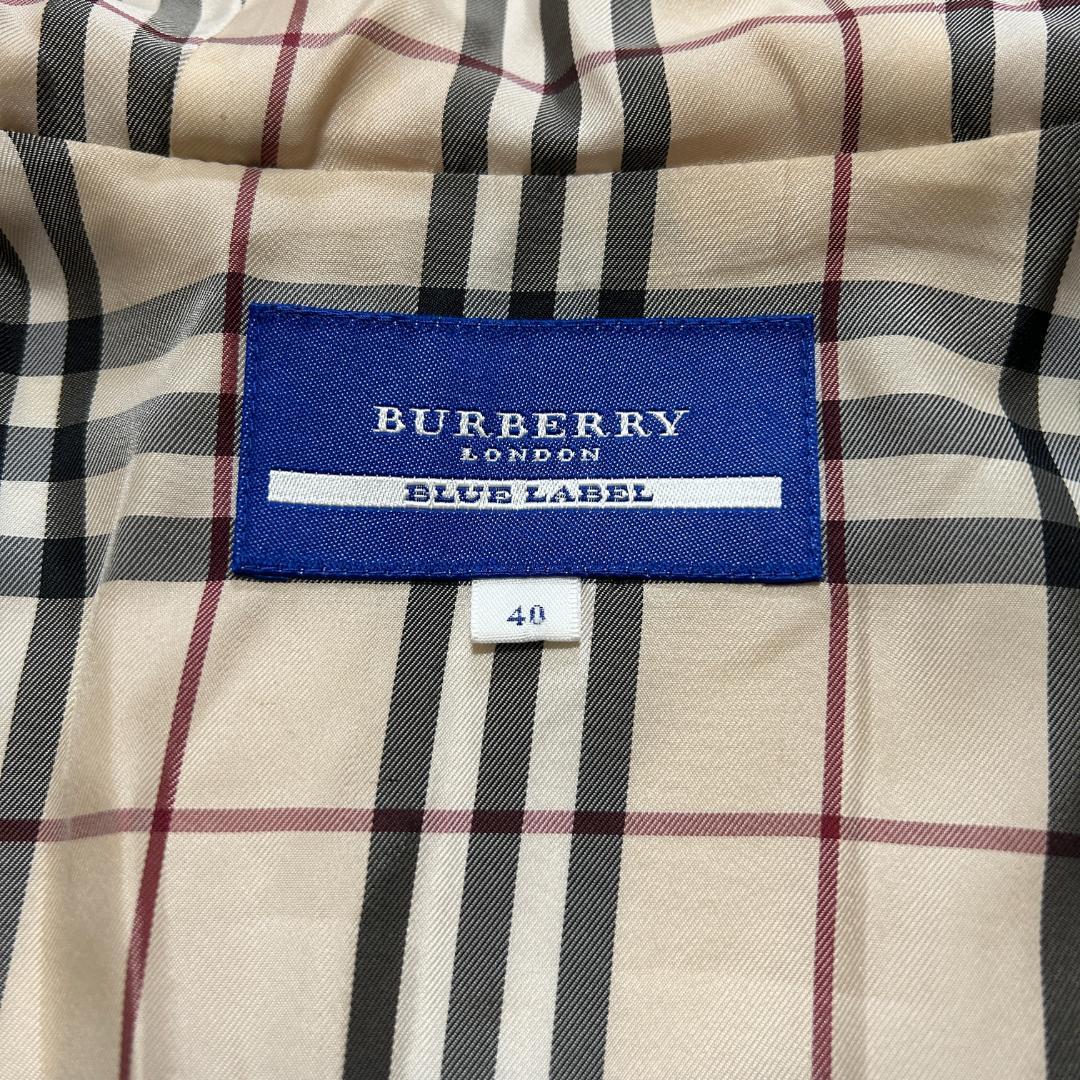 バーバリー ノバチェック フーデッドコート ショート丈 ホースロゴ 40 L