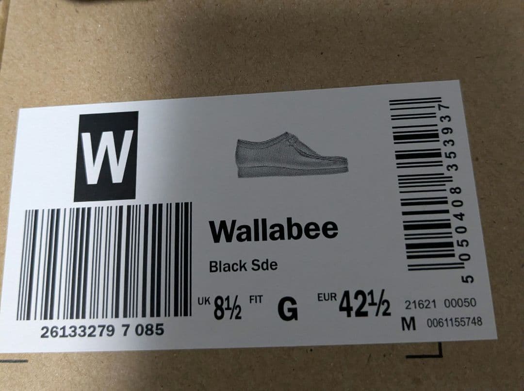 靴 CLARK'S ORIGINALS Wallabee Black 8h 26.5