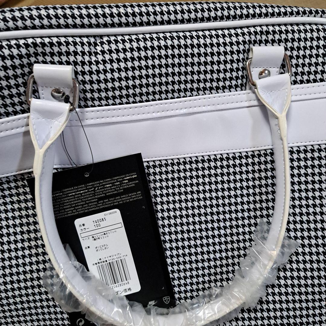 【新品未使用品希少】ナイキゴルフ ボストンバッグ　千鳥格子柄　レディース