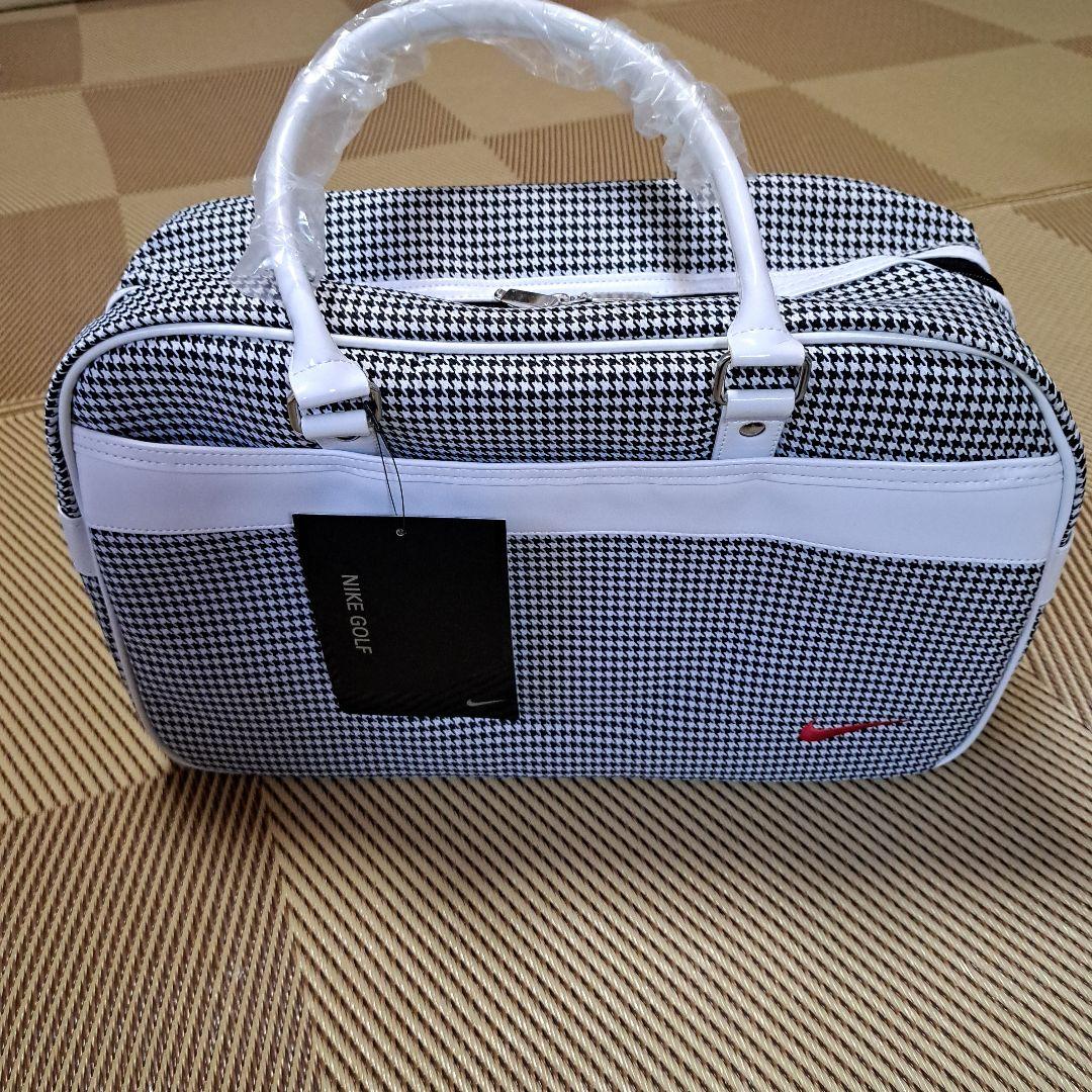 【新品未使用品希少】ナイキゴルフ ボストンバッグ　千鳥格子柄　レディース