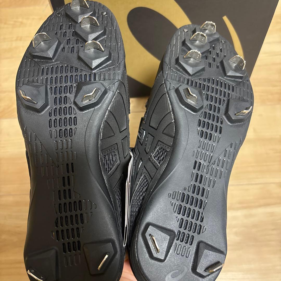 新品　アシックス　野球　スパイク　ゴールドステージMG ブラック　25.0