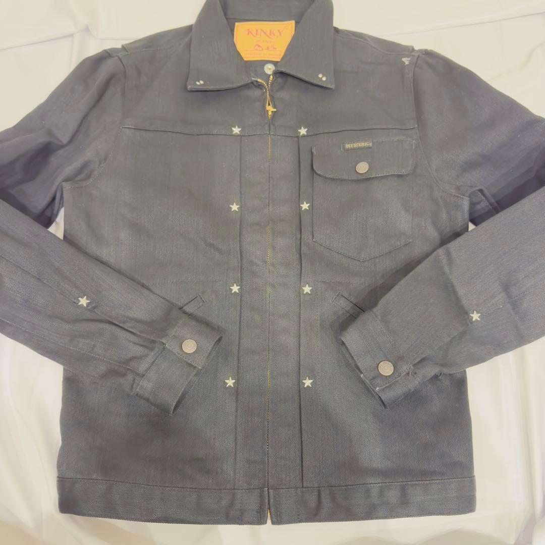 美品 HYSヒス KINKY JEANS 万能ダークデニムジャケット A116