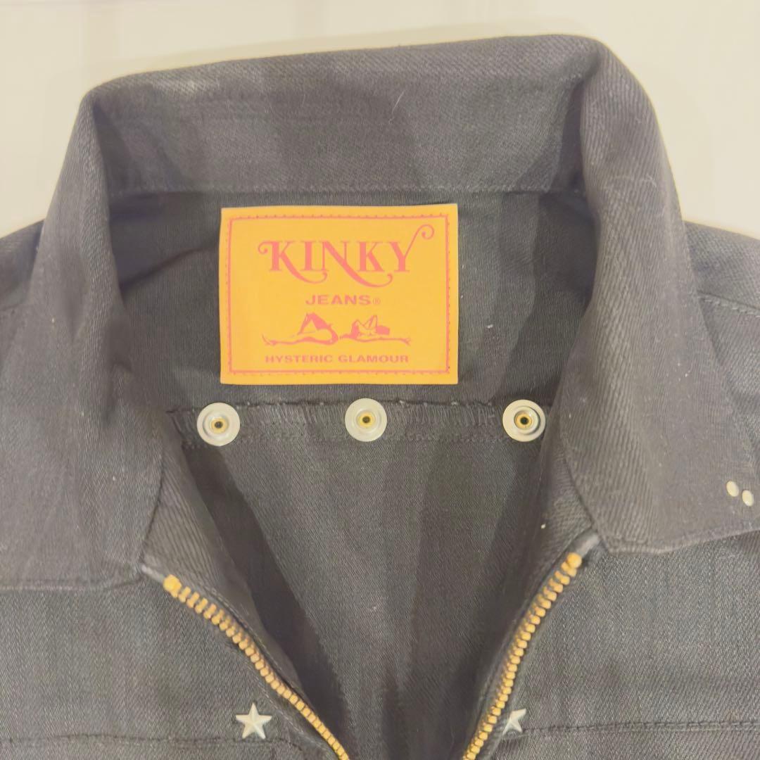 美品 HYSヒス KINKY JEANS 万能ダークデニムジャケット A116