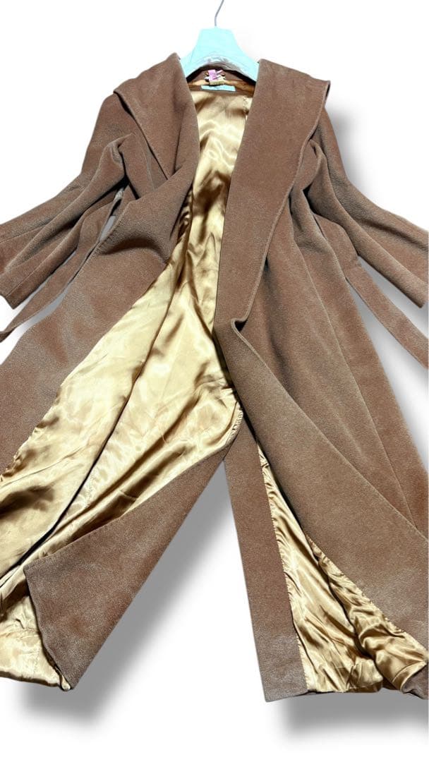 MAX MARA/白タグ/リアルト/ベルテッド/フードコート/絹/38