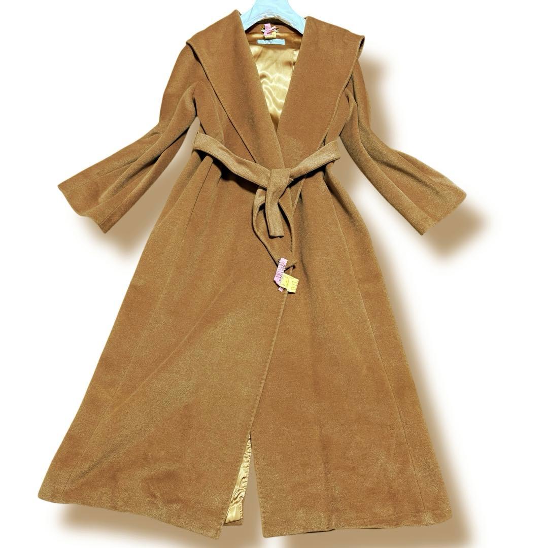 MAX MARA/白タグ/リアルト/ベルテッド/フードコート/絹/38