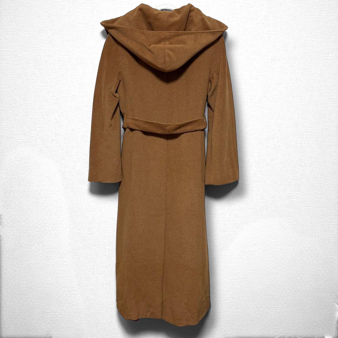 MAX MARA/白タグ/リアルト/ベルテッド/フードコート/絹/38