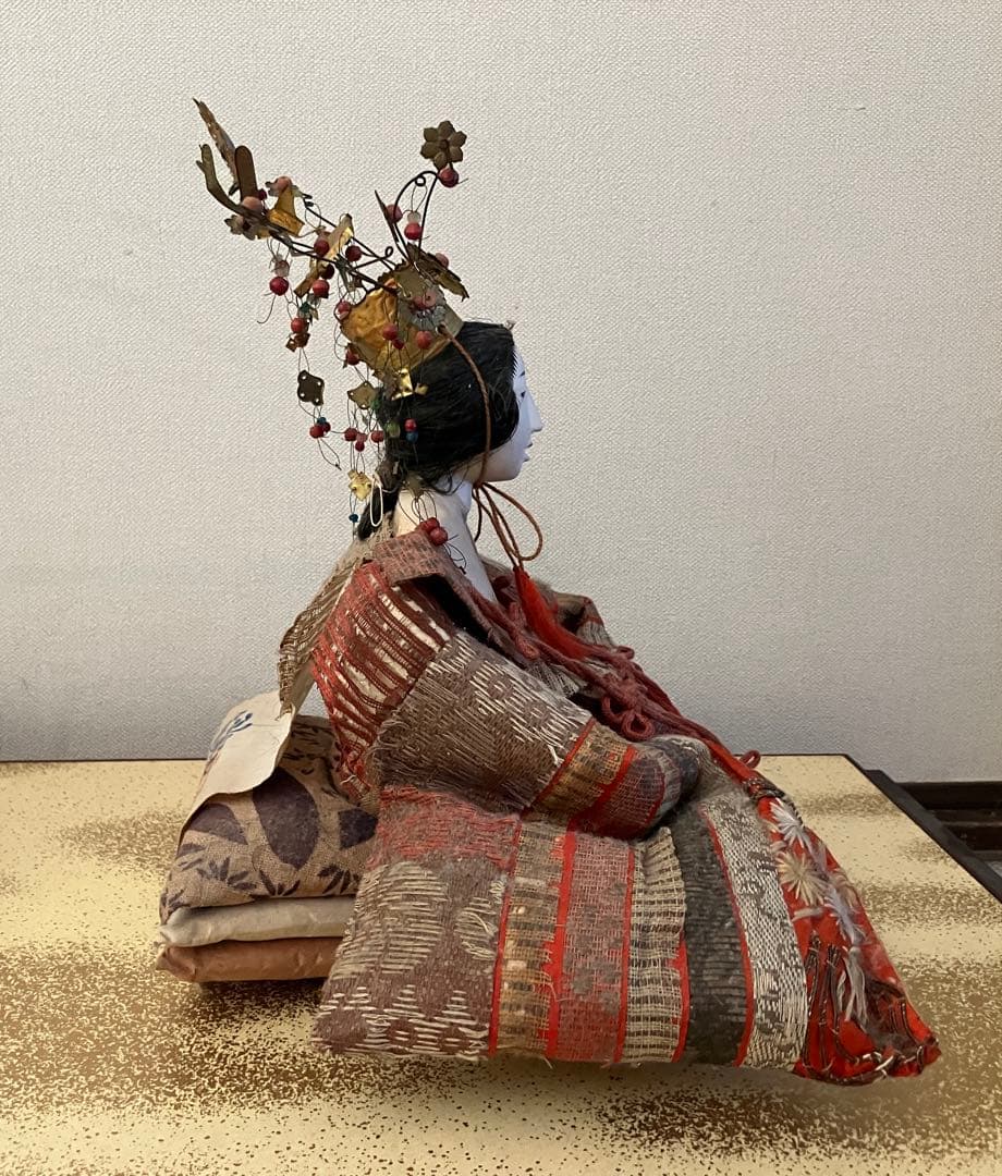 専用ケース（ガラス）付き 京都 雛人形 鱗形屋　古代雛