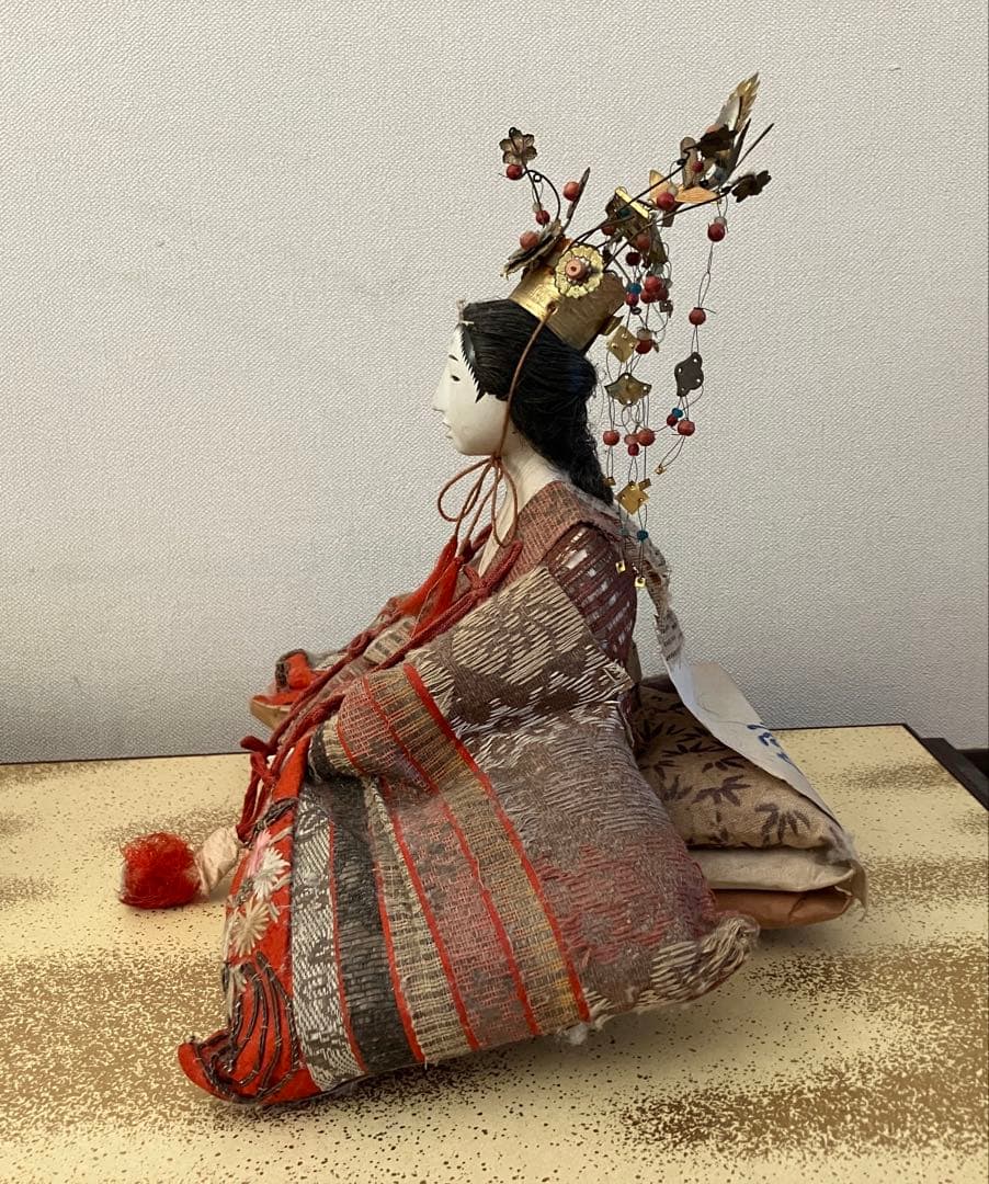 専用ケース（ガラス）付き 京都 雛人形 鱗形屋　古代雛