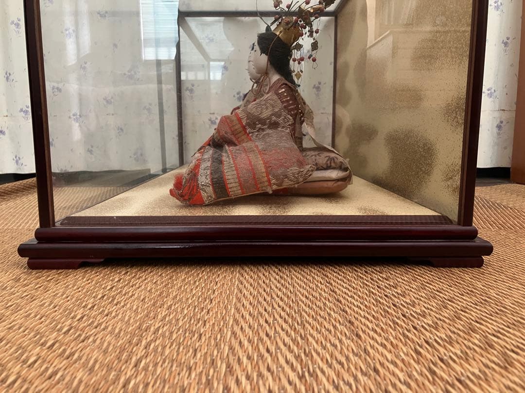 専用ケース（ガラス）付き 京都 雛人形 鱗形屋　古代雛