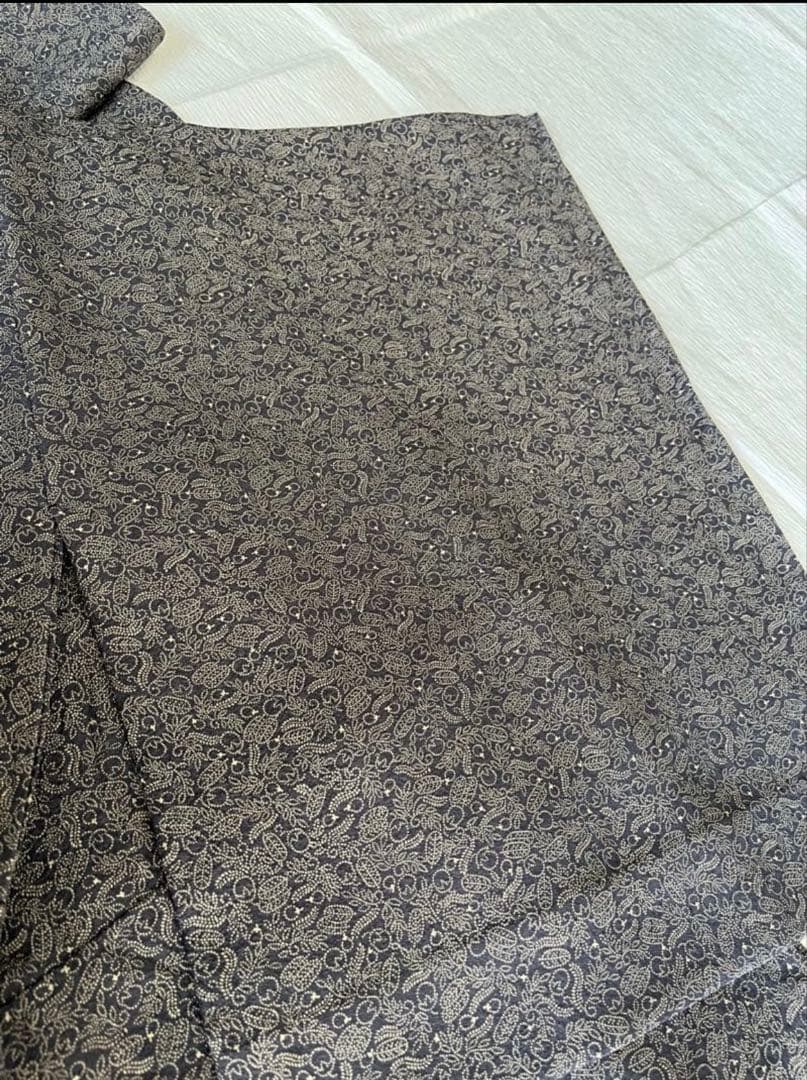 江戸小紋　正絹　一富士二鷹三茄子　単衣　未着用品