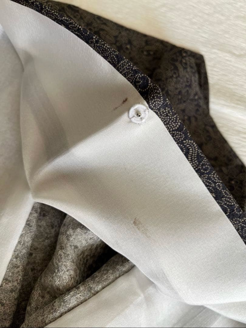 江戸小紋　正絹　一富士二鷹三茄子　単衣　未着用品