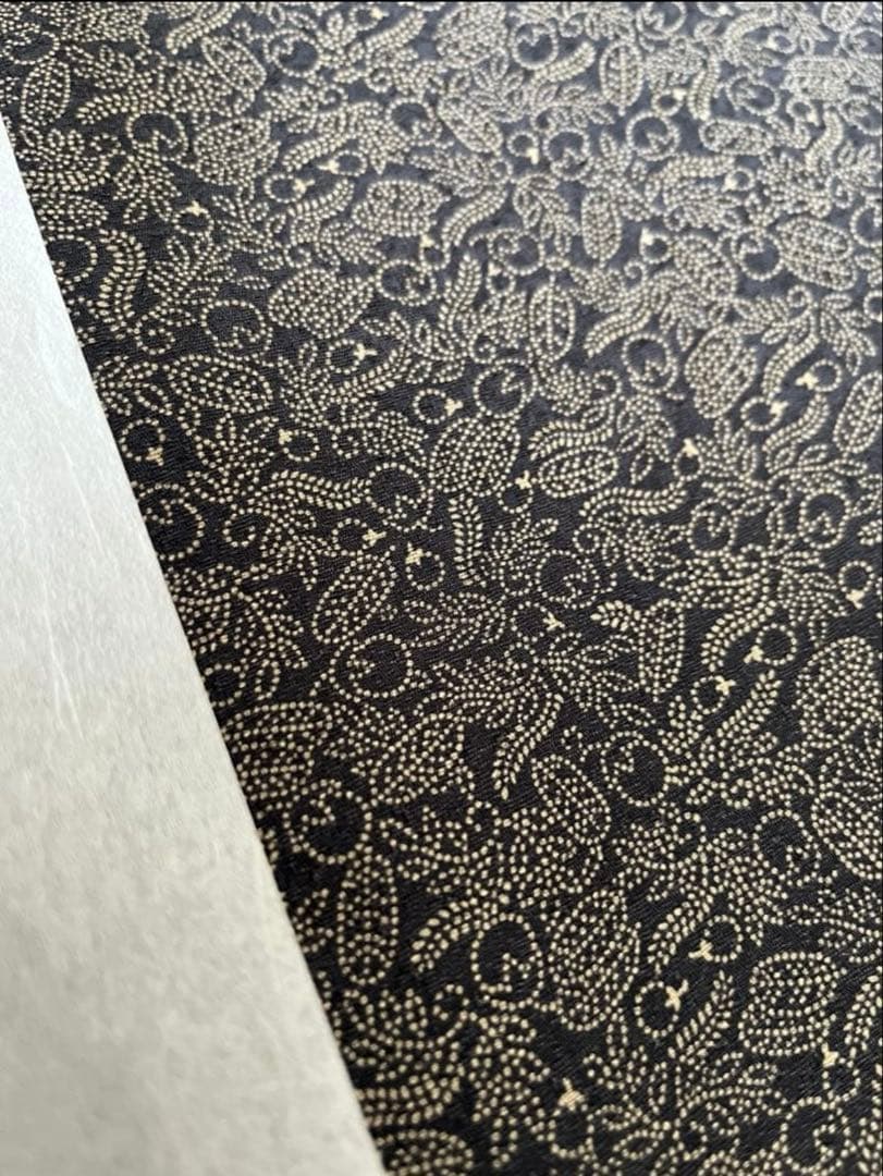 江戸小紋　正絹　一富士二鷹三茄子　単衣　未着用品