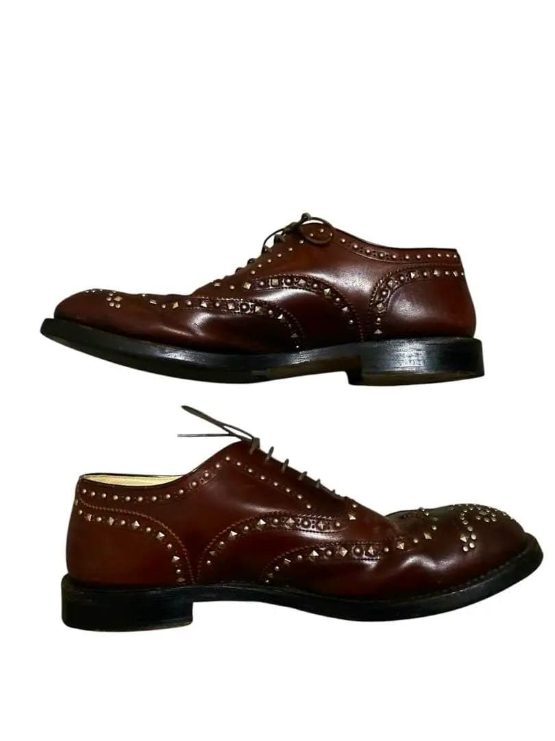 Needles ウイングチップ　スタッズ　ドレスシューズ