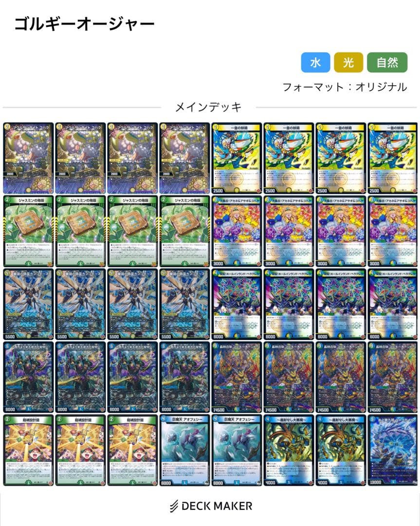 ゴルギーオージャー デッキ