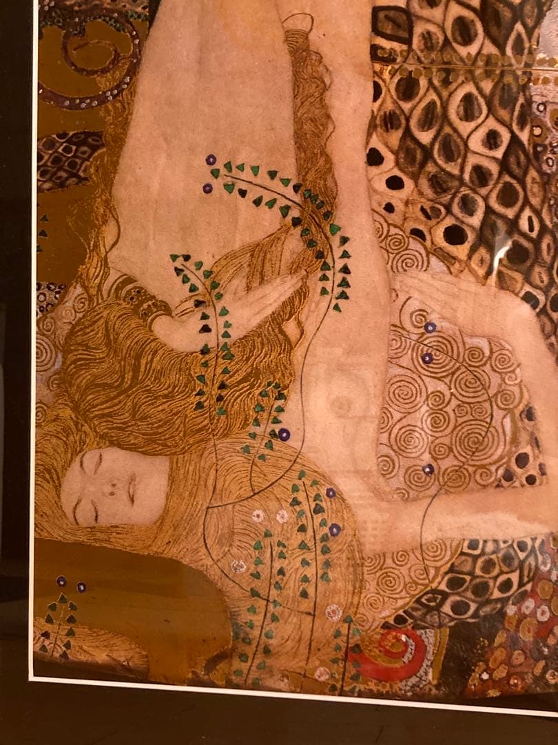 グスタフ・クリムト水蛇Ⅱ（Water Serpents II） 木製フレーム大型