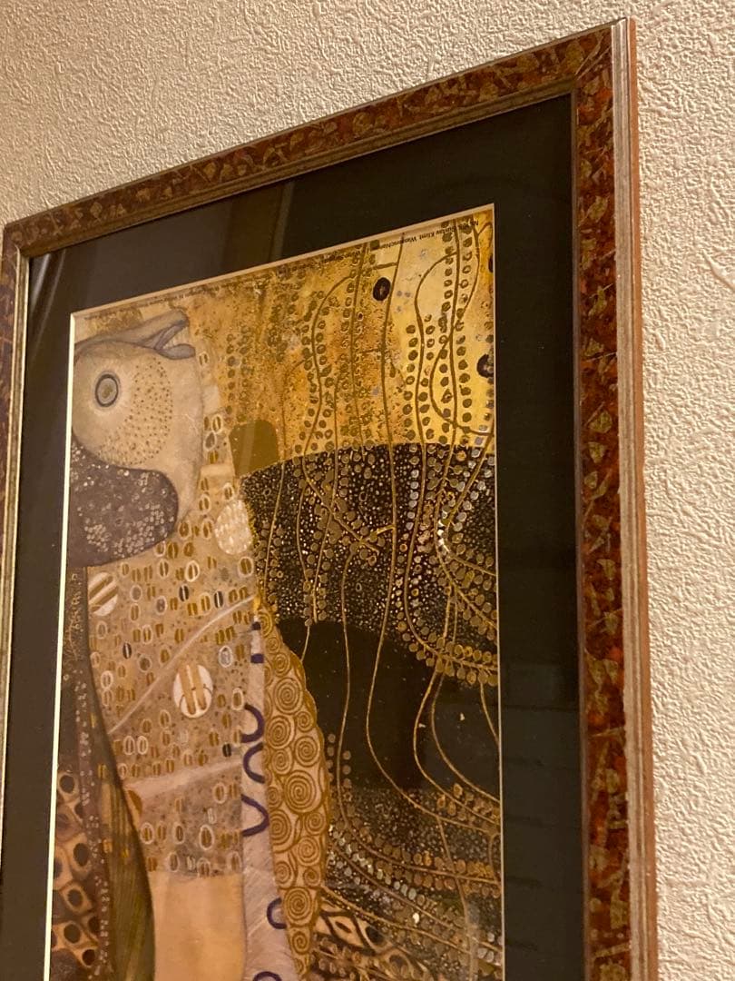 グスタフ・クリムト水蛇Ⅱ（Water Serpents II） 木製フレーム大型