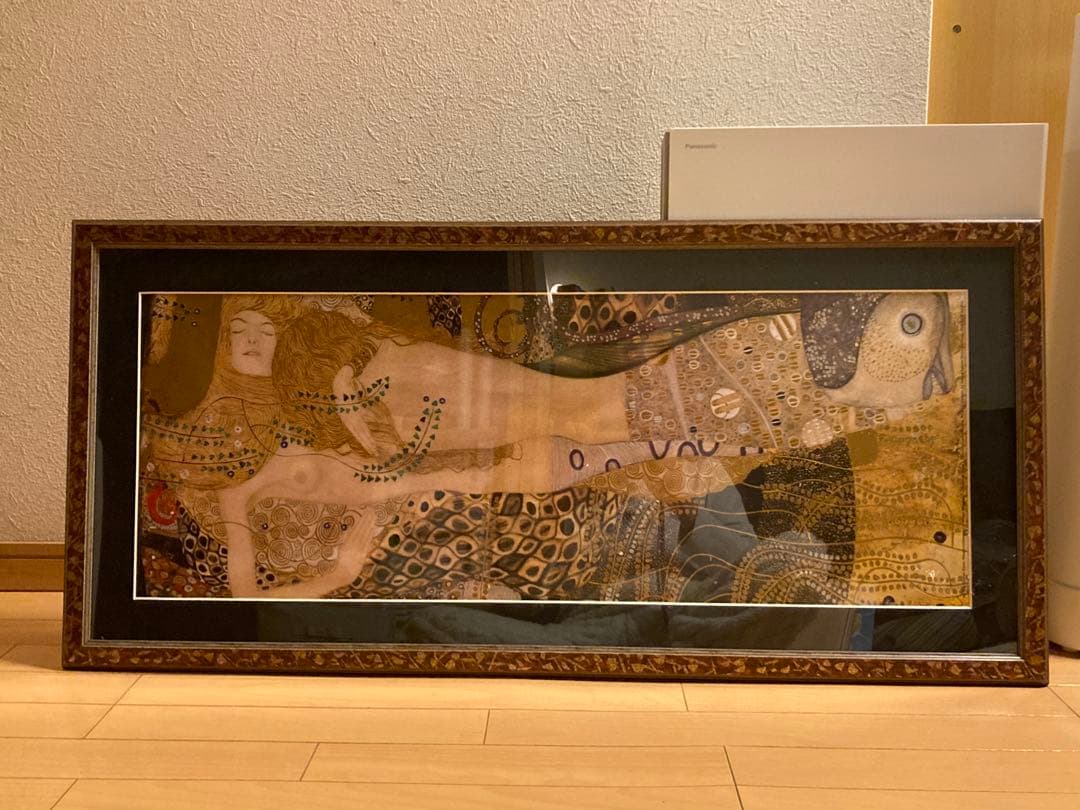 グスタフ・クリムト水蛇Ⅱ（Water Serpents II） 木製フレーム大型