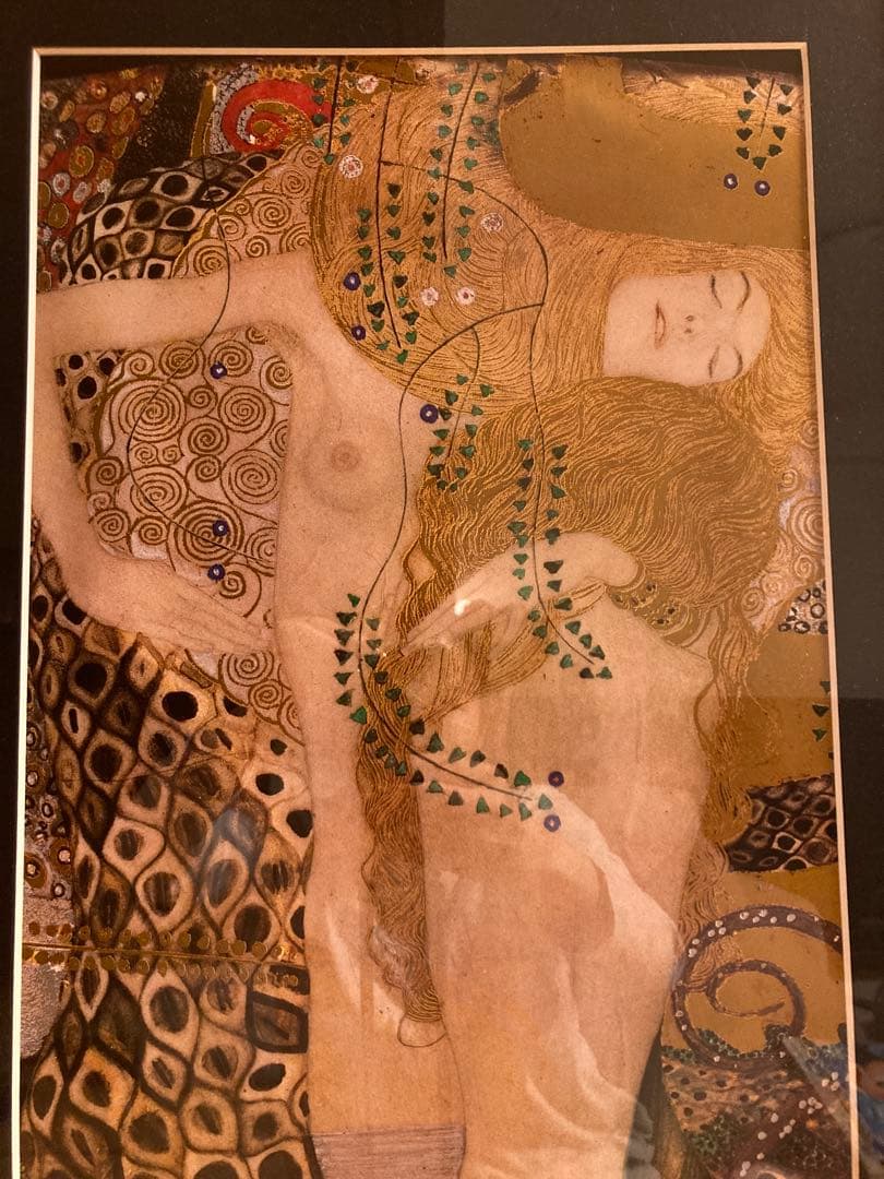 グスタフ・クリムト水蛇Ⅱ（Water Serpents II） 木製フレーム大型