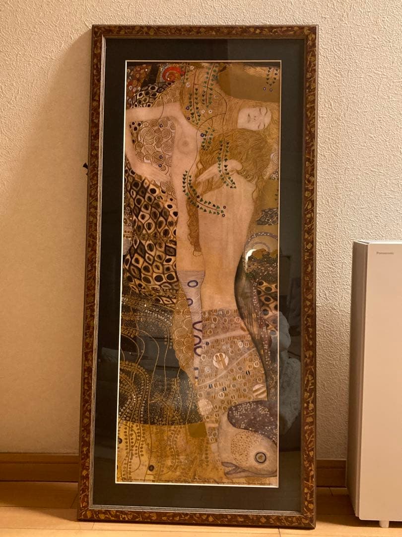 グスタフ・クリムト水蛇Ⅱ（Water Serpents II） 木製フレーム大型