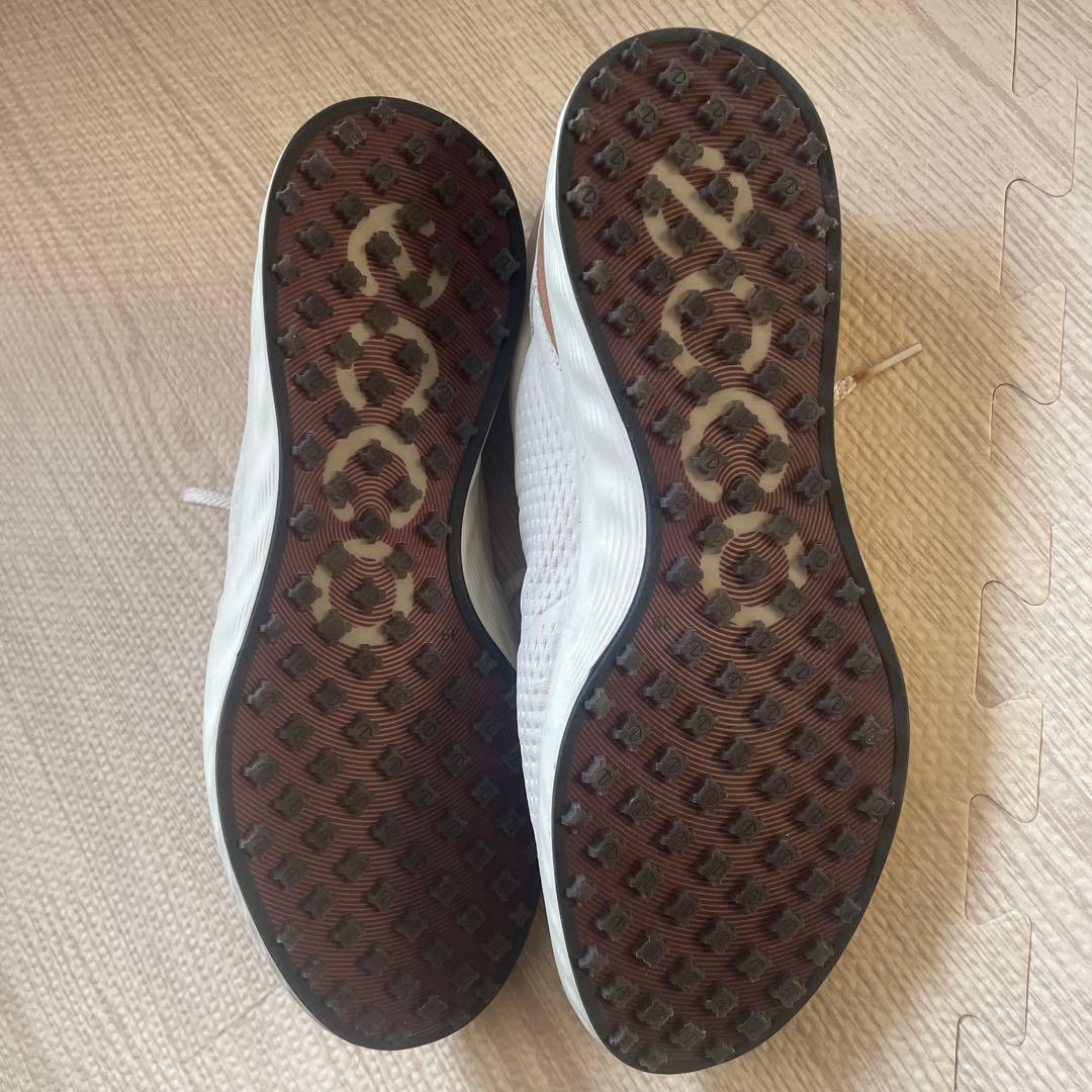 【未使用】24.5cm ECCO ゴルフシューズ ホワイト