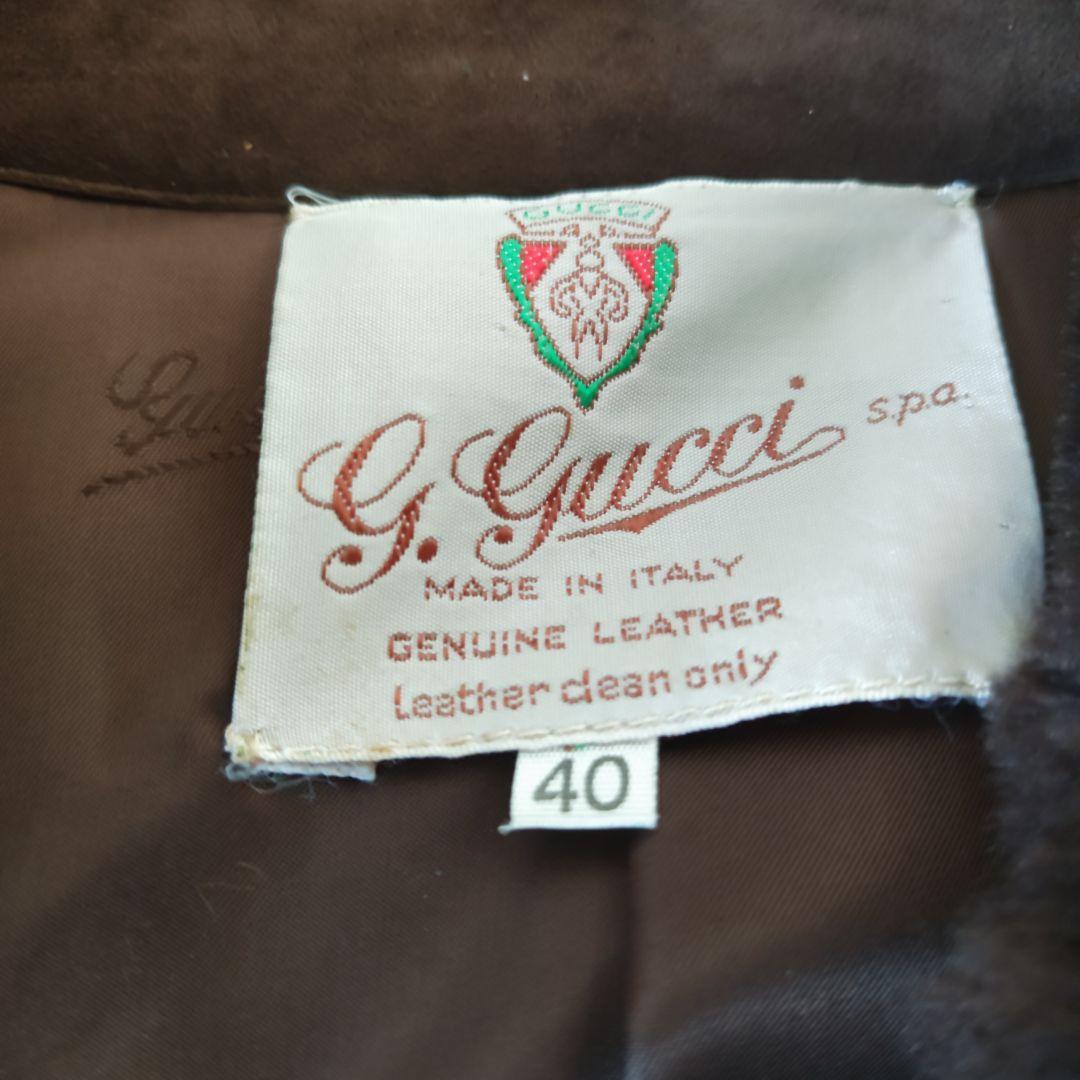 【極美品】グッチ ファー襟　本革レザー・ブルゾン コート　ベルト付