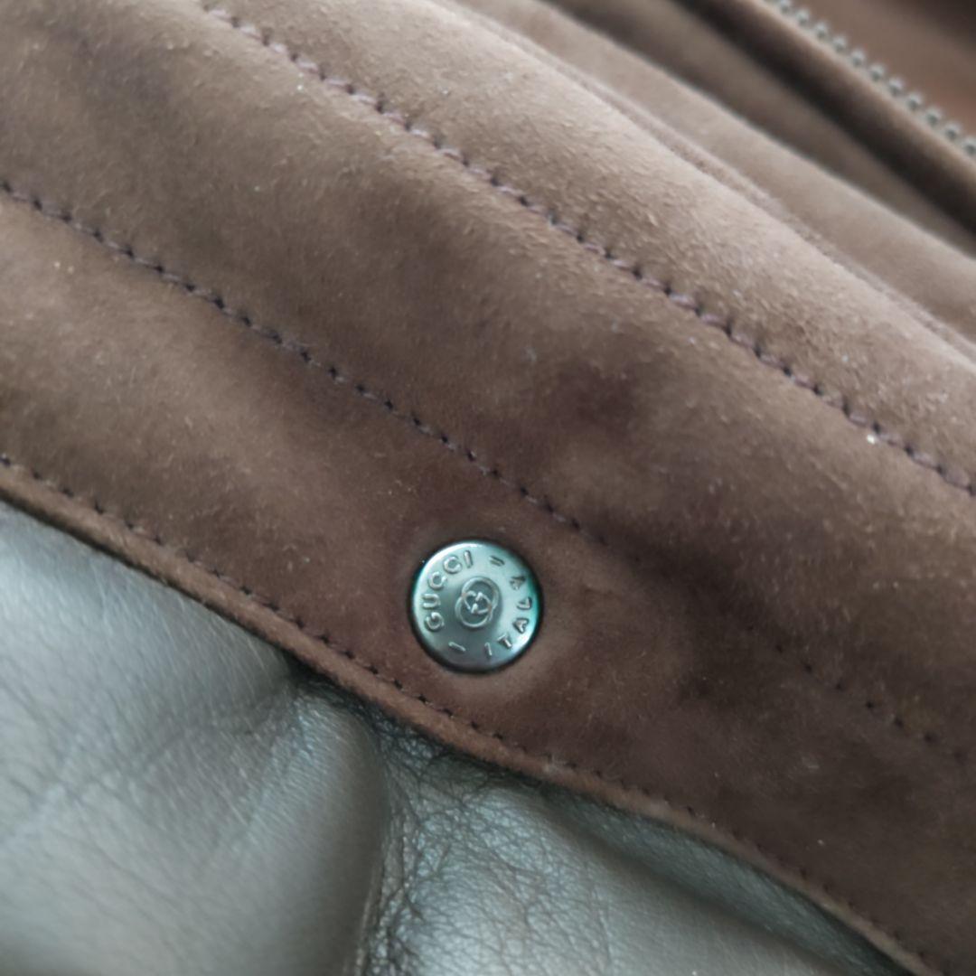 【極美品】グッチ ファー襟　本革レザー・ブルゾン コート　ベルト付