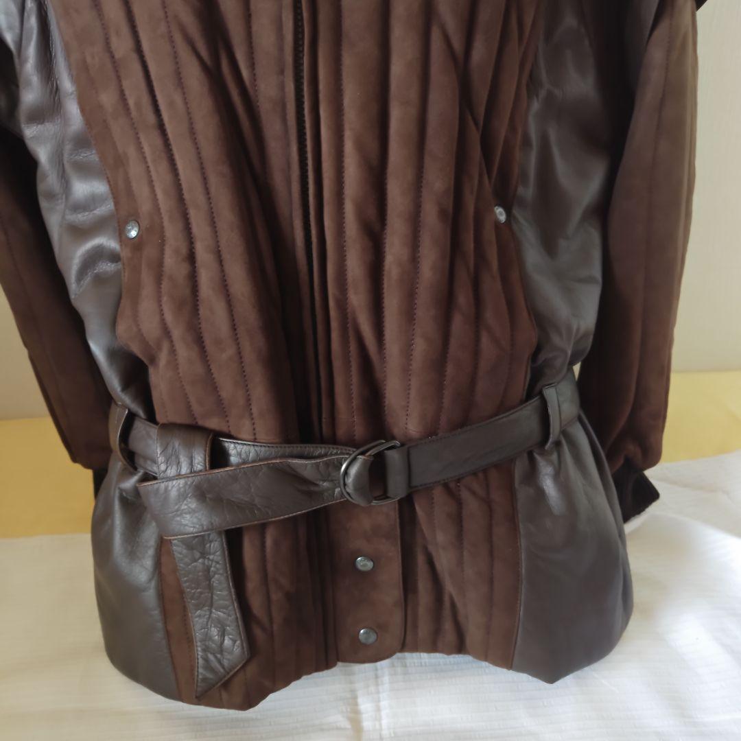 【極美品】グッチ ファー襟　本革レザー・ブルゾン コート　ベルト付