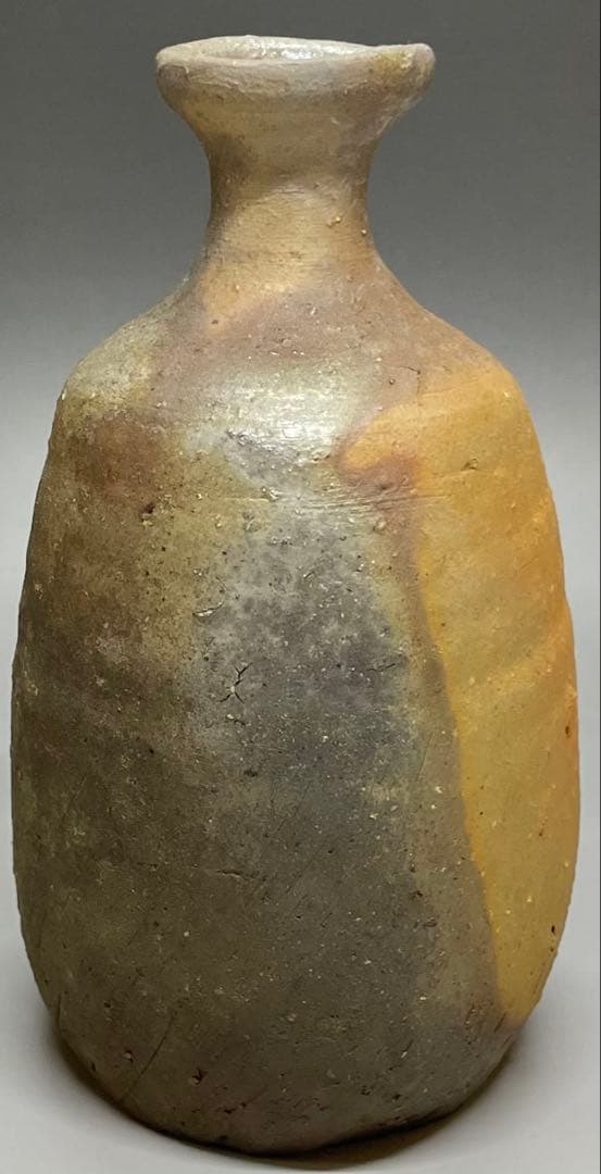 金重愫　備前徳利　円山窯　備前焼　共箱(四方桟盛蓋) 栞　w772