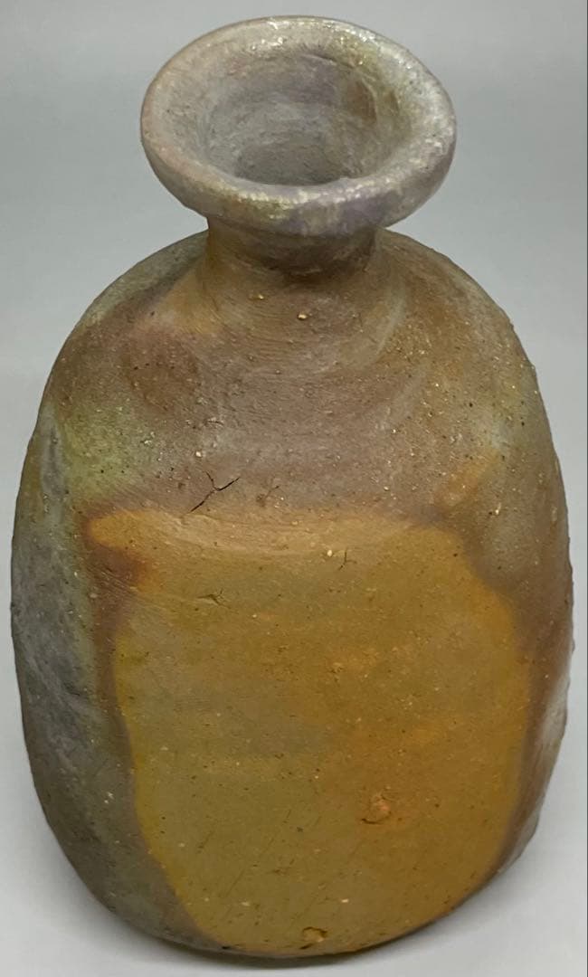 金重愫　備前徳利　円山窯　備前焼　共箱(四方桟盛蓋) 栞　w772