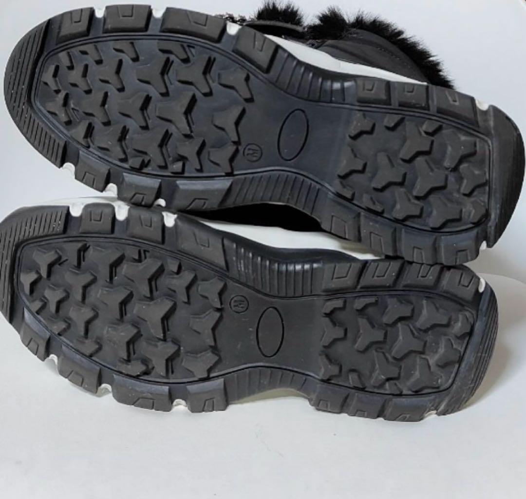 【美品】＋diana クリスタルバックル スノーブーツ 23.5 厚底　黒