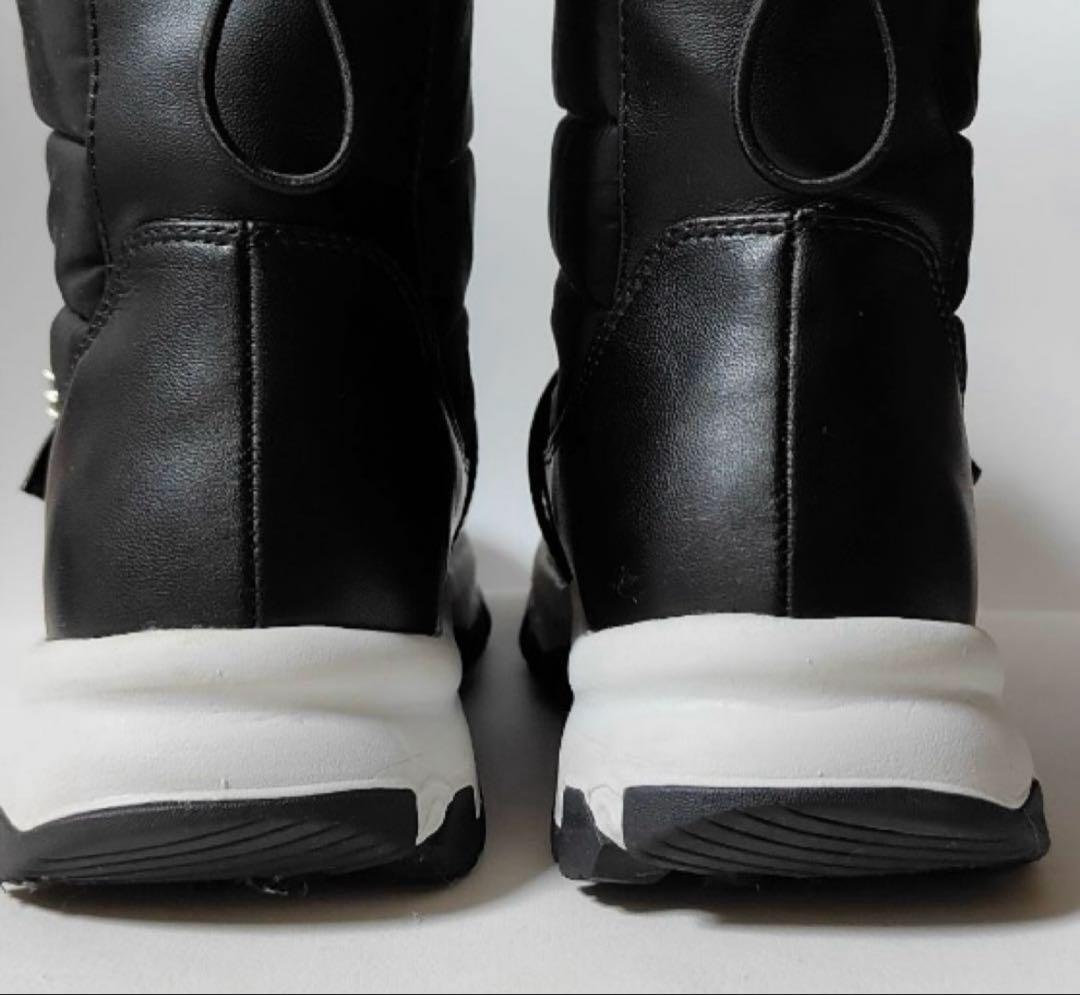 【美品】＋diana クリスタルバックル スノーブーツ 23.5 厚底　黒