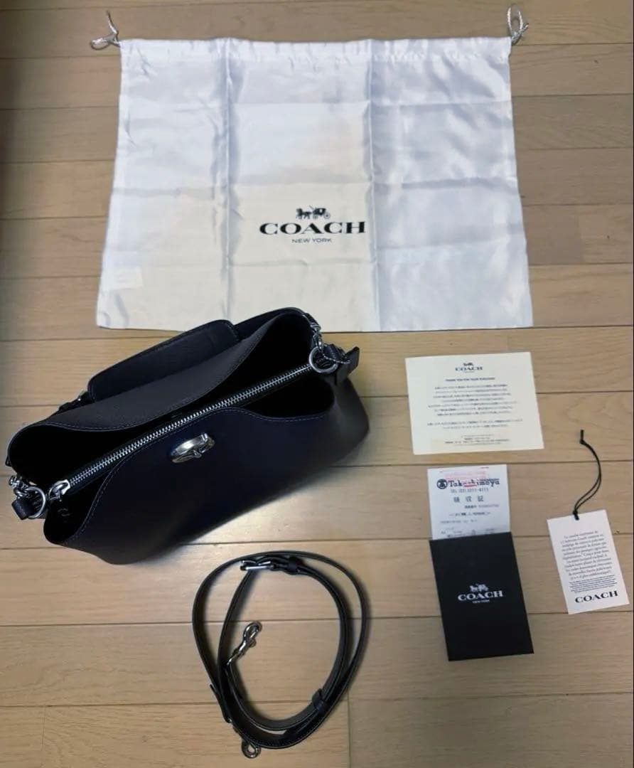 L*s様 COACH ネイビーウィロウ ショルダー バッグ　ペブルレザー　C26