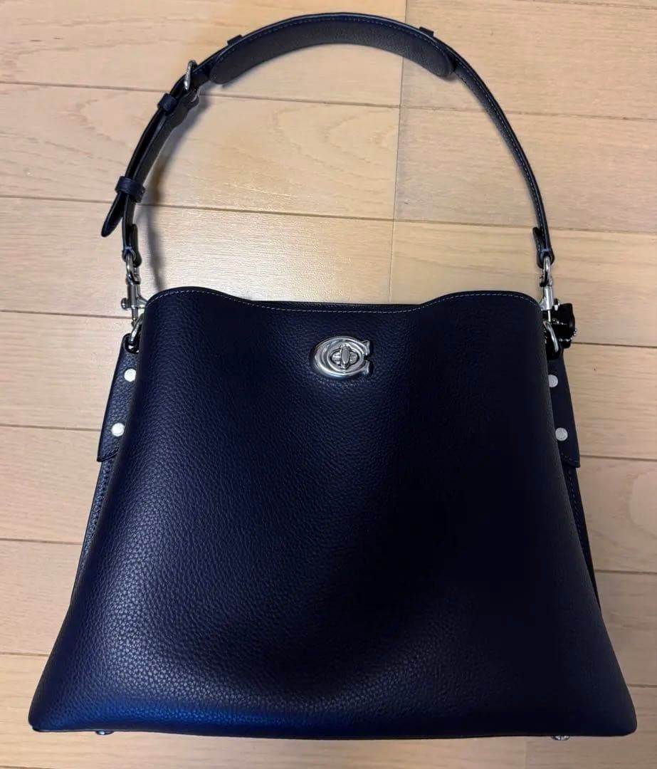 L*s様 COACH ネイビーウィロウ ショルダー バッグ　ペブルレザー　C26