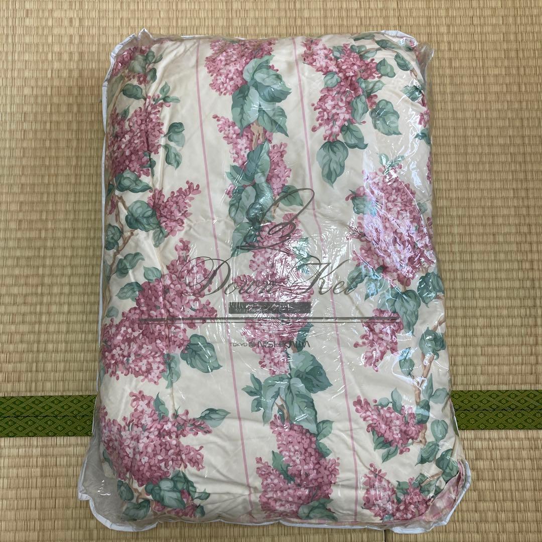 ☆美麗☆様 【未使用】羽毛掛布団(肌掛) 西川　肌布団　サンダーソン　日本製